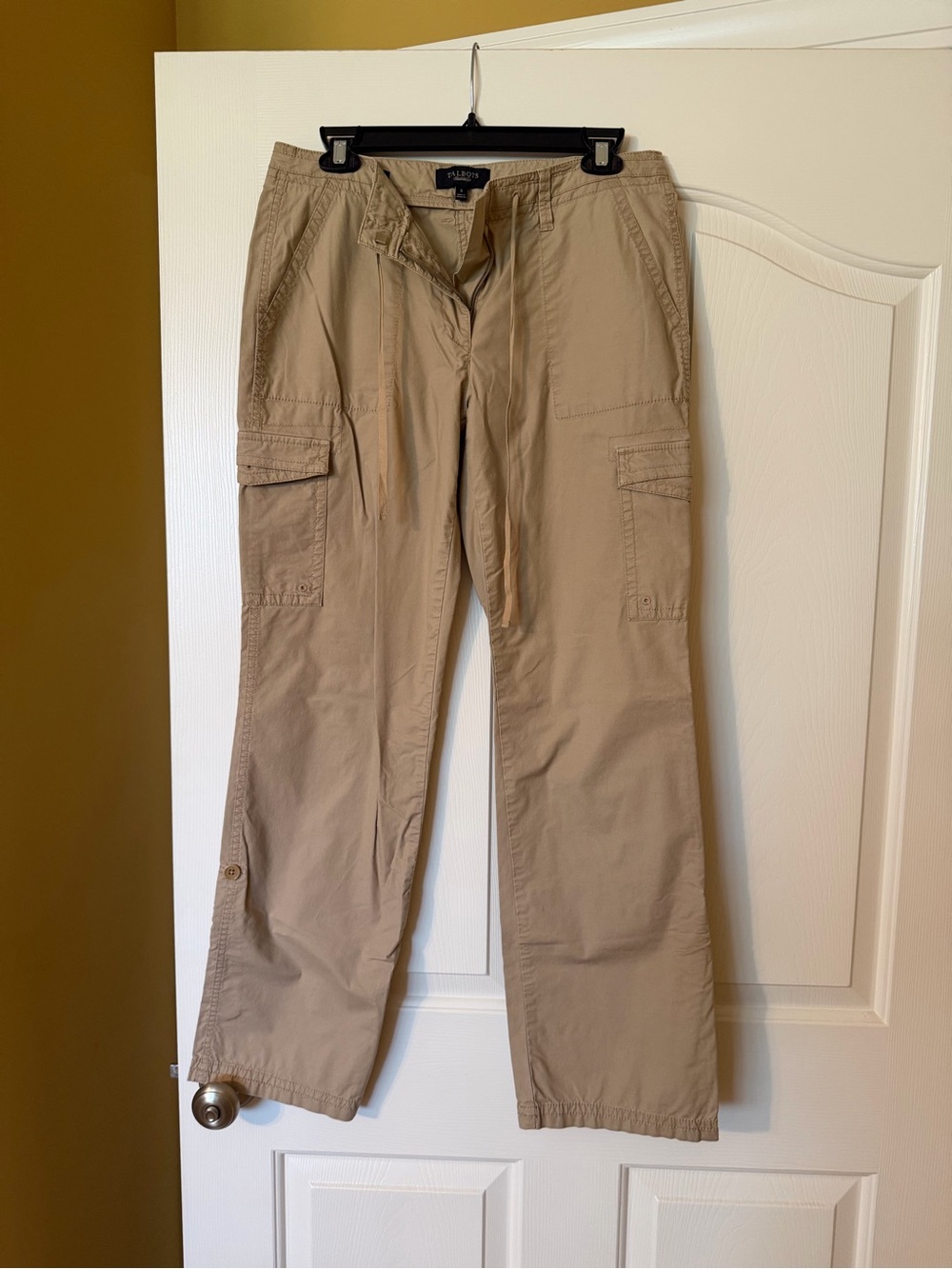 Talbots Tan Cargo Drawstring Pants